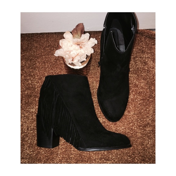 Forever 21 Fringe Suede Booties - Picture 1 of 4